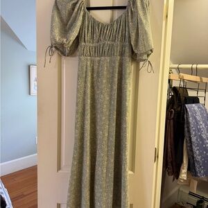 Marshalls Green Patterned Long Sleeve Dress